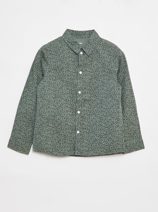 Chemise en popeline à manches longues