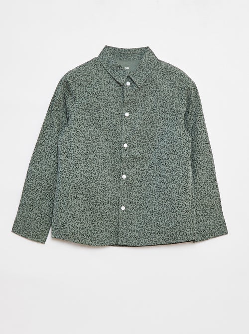 Chemise en popeline à manches longues - Kiabi