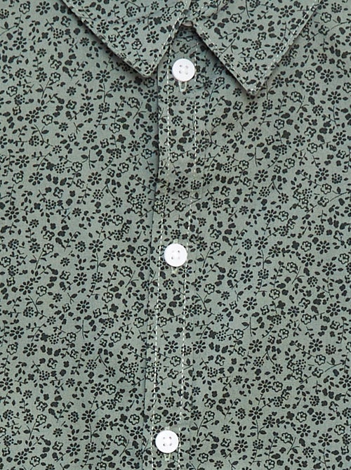 Chemise en popeline à manches longues - Kiabi