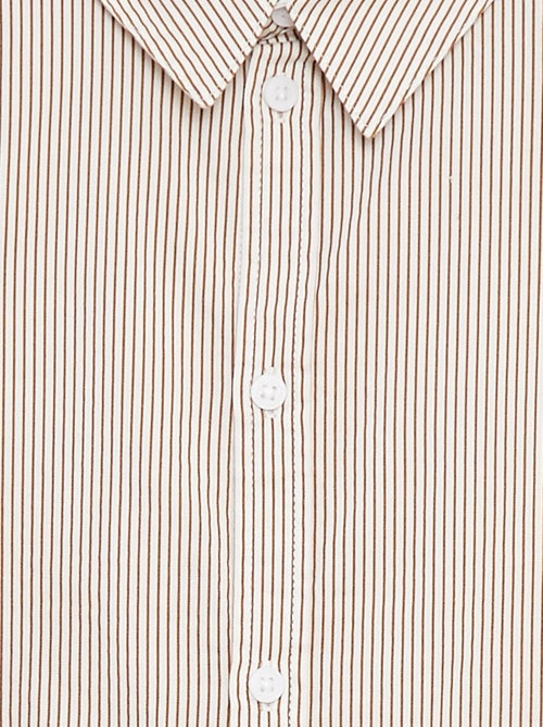 Chemise en popeline à manches longues - Kiabi