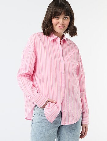 Chemise en popeline à manches longues