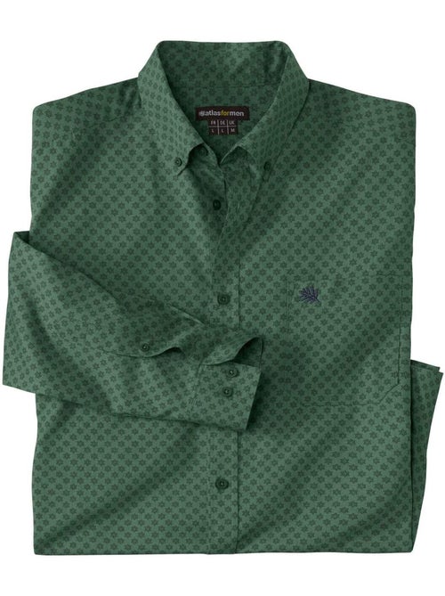 Chemise en Popeline à Micro-Motifs   - ATLAS FOR MEN - Kiabi