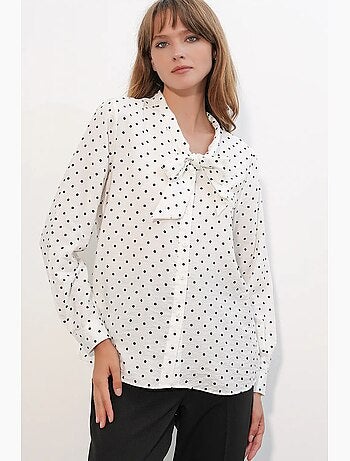 Chemise en popeline à pois bdart