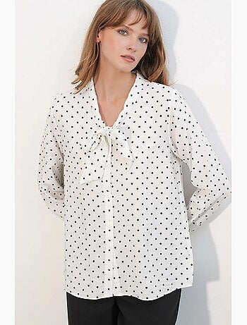 Chemise en popeline à pois bdart