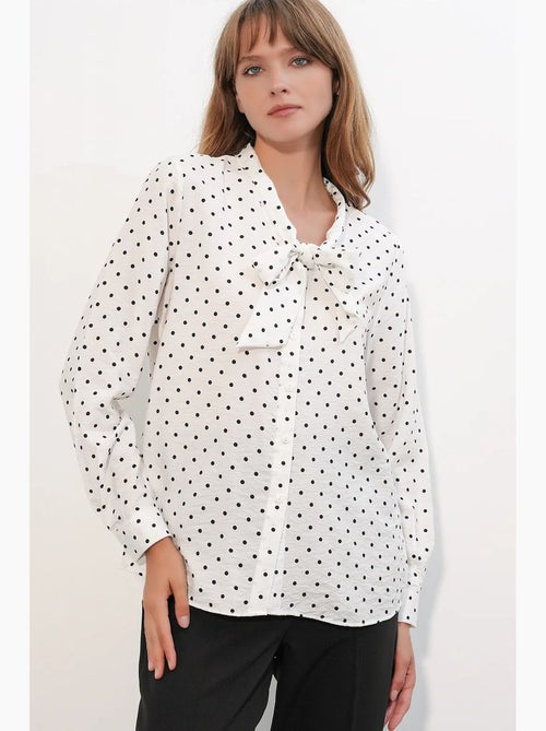 Chemise en popeline à pois bdart - Kiabi Chemise en popeline à pois bdart - Kiabi