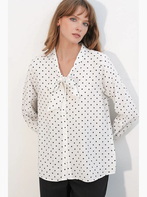 Chemise en popeline à pois bdart - Kiabi Chemise en popeline à pois bdart - Kiabi