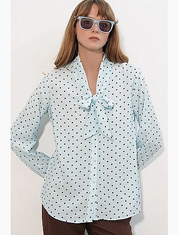 Chemise en popeline à pois bdart