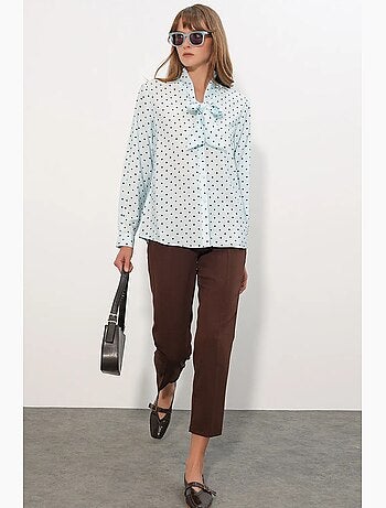 Chemise en popeline à pois bdart