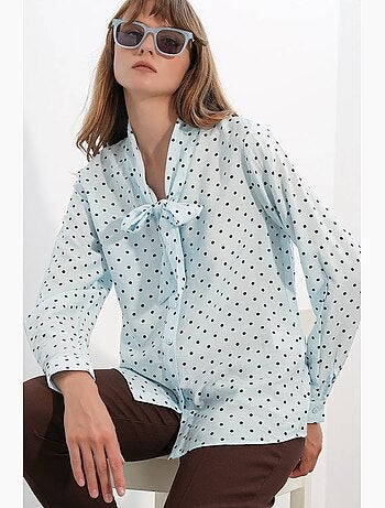 Chemise en popeline à pois bdart