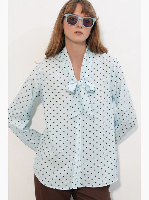 Chemise en popeline à pois bdart - Kiabi Chemise en popeline à pois bdart - Kiabi