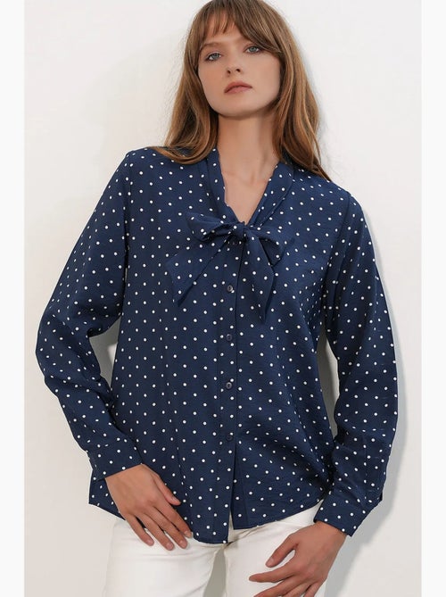 Chemise en popeline à pois bdart - Kiabi Chemise en popeline à pois bdart - Kiabi