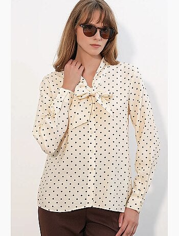 Chemise en popeline à pois bdart