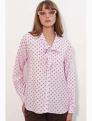 Chemise en popeline à pois bdart