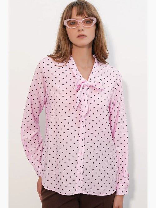 Chemise en popeline à pois bdart - Kiabi Chemise en popeline à pois bdart - Kiabi