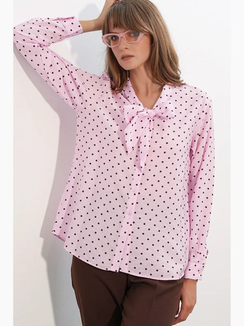 Chemise en popeline à pois bdart - Kiabi Chemise en popeline à pois bdart - Kiabi