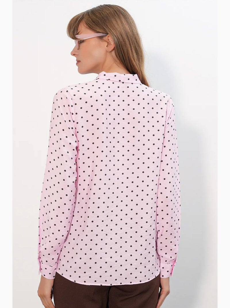 Chemise en popeline à pois bdart Rose - Kiabi