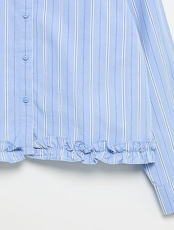 Chemise en popeline avec base volantée