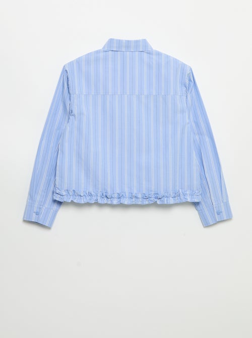 Chemise en popeline avec base volantée - Kiabi Chemise en popeline avec base volantée - Kiabi