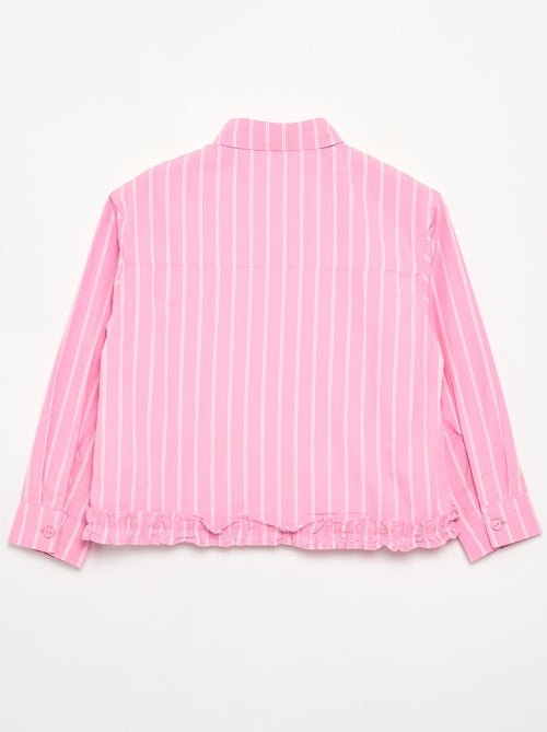Chemise en popeline avec base volantée - Kiabi Chemise en popeline avec base volantée - Kiabi