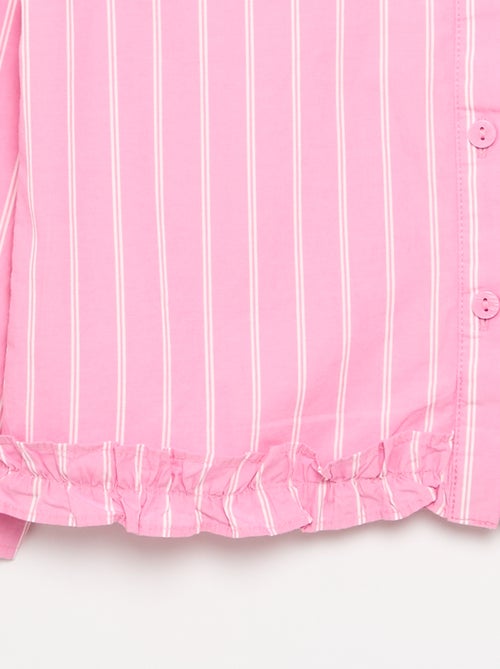 Chemise en popeline avec base volantée - Kiabi Chemise en popeline avec base volantée - Kiabi