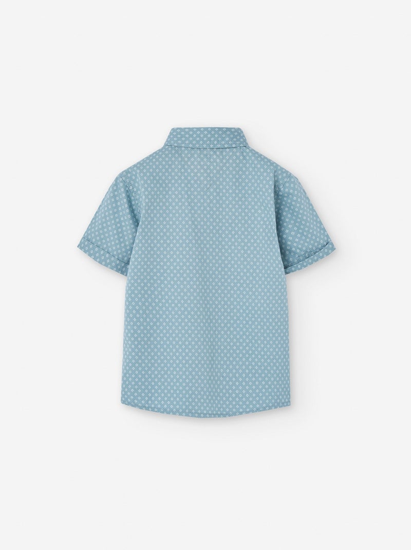 Chemise en Popeline avec Motif Bleu - Kiabi