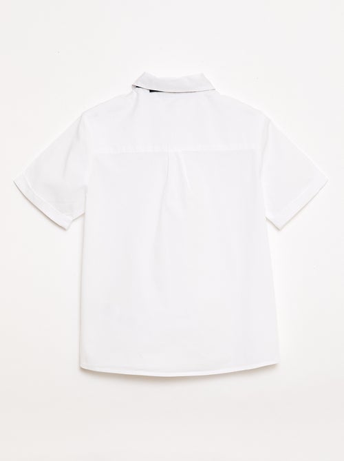 Chemise en popeline avec nœud papillon - Kiabi
