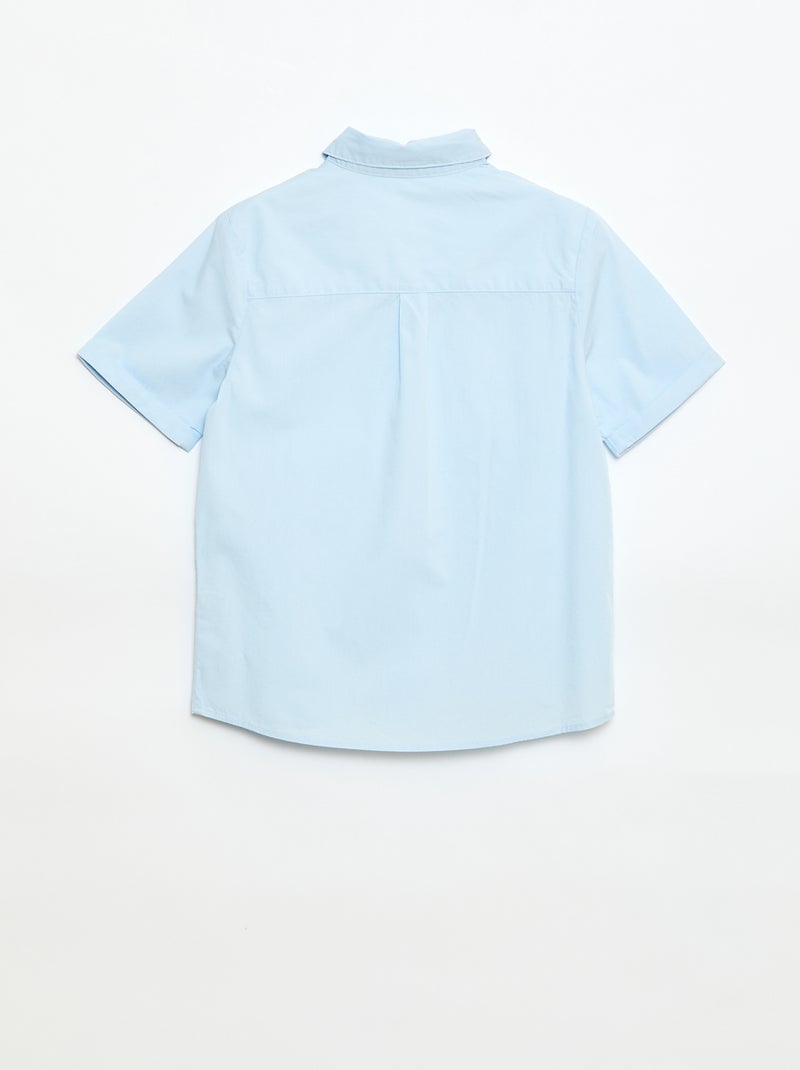 Chemise en popeline avec nœud papillon Bleu - Kiabi