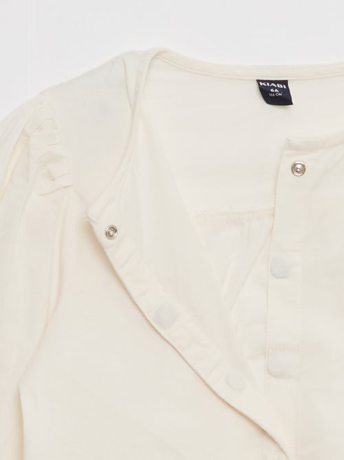 Chemise en popeline avec ouverture aimantée - SO Easy - Kiabi