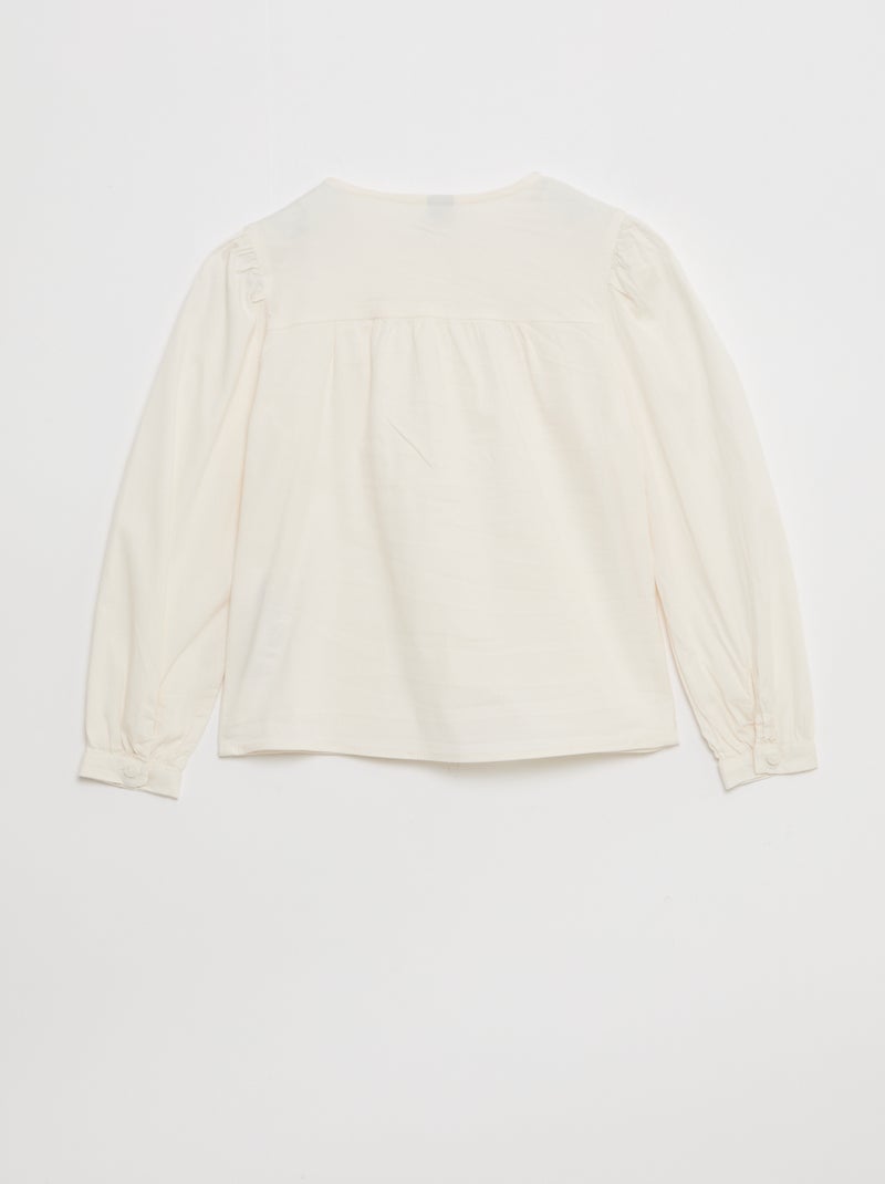 Chemise en popeline avec ouverture aimantée - SO Easy Ecru - Kiabi