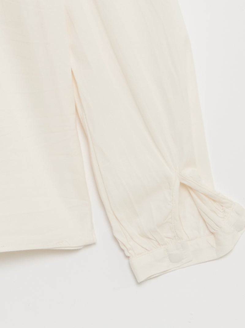 Chemise en popeline avec ouverture aimantée - SO Easy Ecru - Kiabi