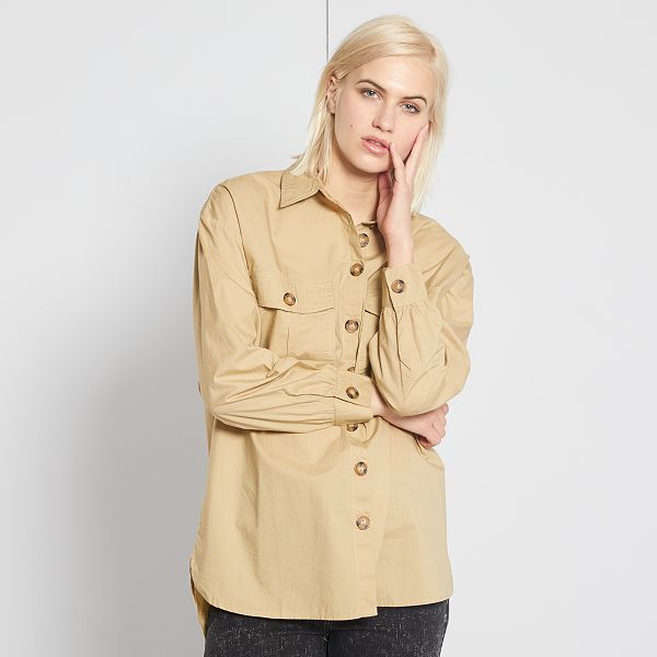 chemise beige