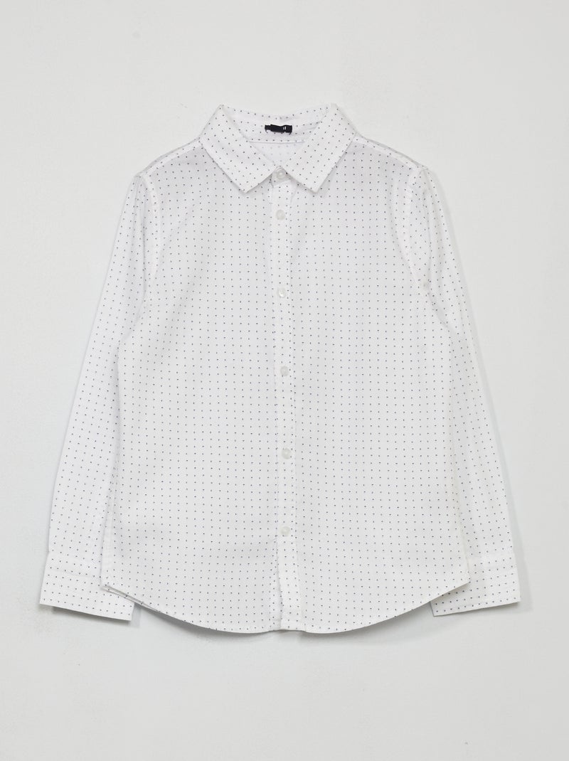 Chemise en popeline Blanc - Kiabi