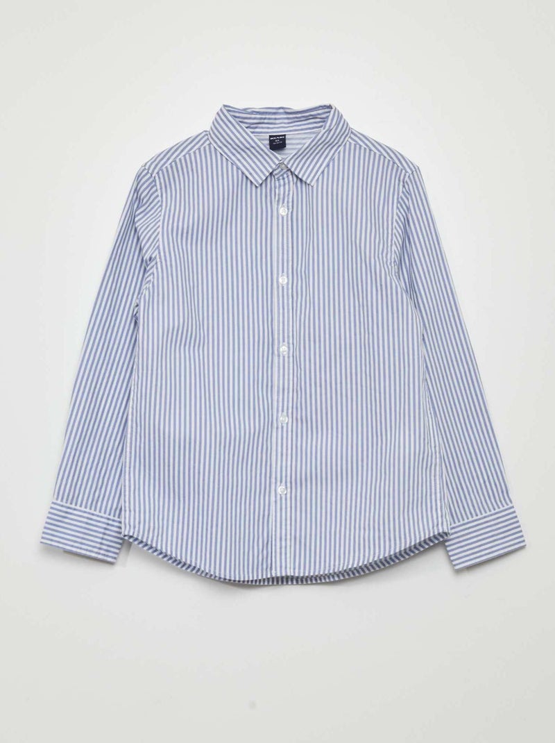 Chemise en popeline Bleu - Kiabi