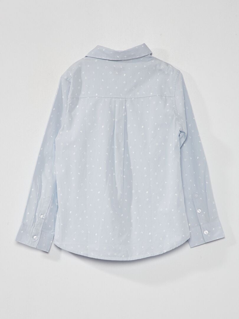 Chemise en popeline Bleu ciel - Kiabi