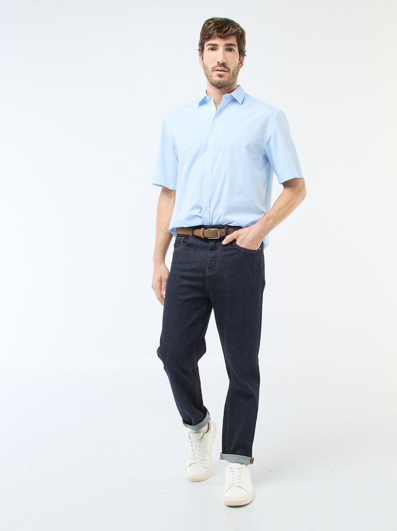 Chemise en popeline Bleu - Kiabi