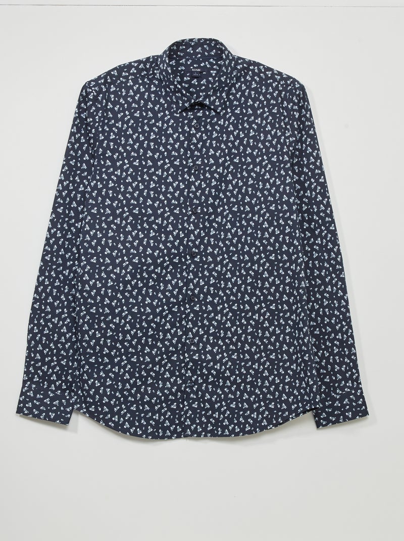 Chemise en popeline Bleu - Kiabi