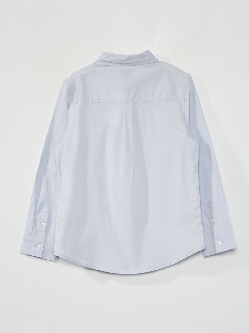 Chemise en popeline Bleu - Kiabi