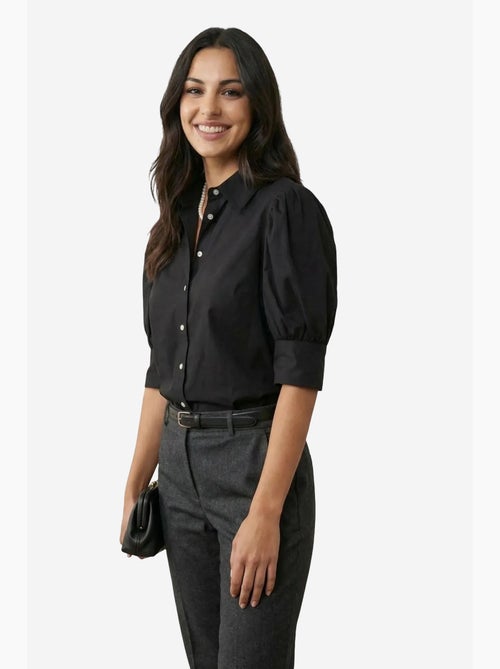 Chemise en popeline boutonnée à col chemise my fashion - Kiabi Chemise en popeline boutonnée à col chemise my fashion - Kiabi