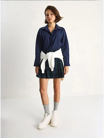 Chemise en popeline boutonnée à manches longues et coupe classique lucci