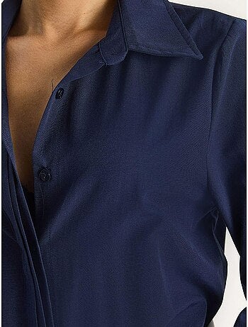 Chemise en popeline boutonnée à manches longues et coupe classique lucci
