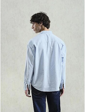 Chemise en popeline boutonnée brodée giesto