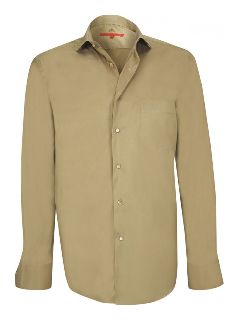 Chemise en popeline BRISTOL Beige - Kiabi