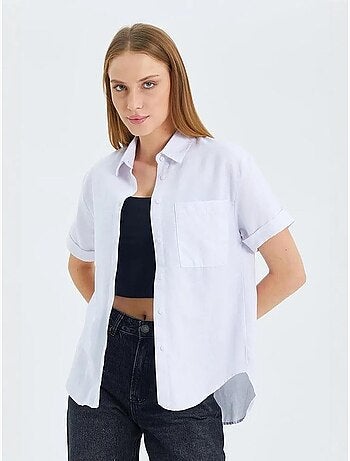 Chemise en popeline coupe slim avec poche mixray