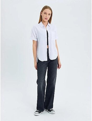 Chemise en popeline coupe slim avec poche mixray