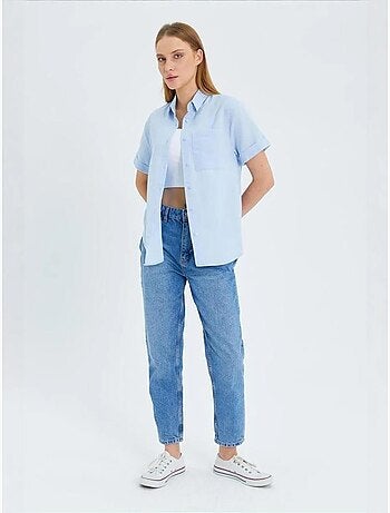 Chemise en popeline coupe slim avec poche mixray