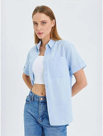 Chemise en popeline coupe slim avec poche mixray