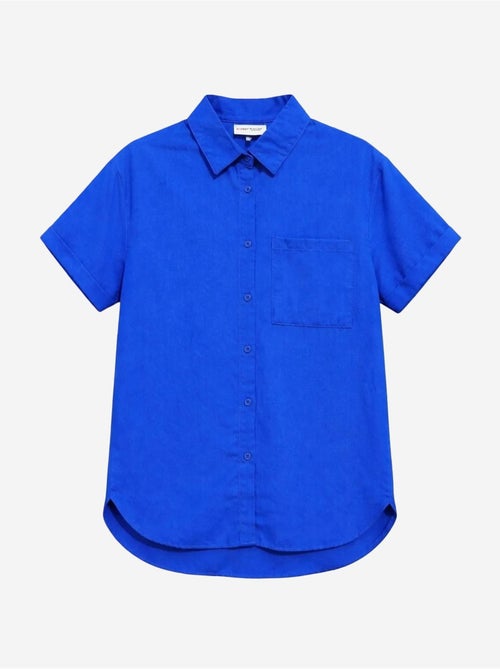 Chemise en popeline coupe slim avec poche mixray - Kiabi Chemise en popeline coupe slim avec poche mixray - Kiabi