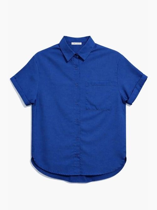 Chemise en popeline coupe slim avec poche mixray - Kiabi Chemise en popeline coupe slim avec poche mixray - Kiabi
