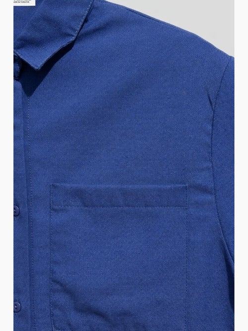 Chemise en popeline coupe slim avec poche mixray - Kiabi Chemise en popeline coupe slim avec poche mixray - Kiabi