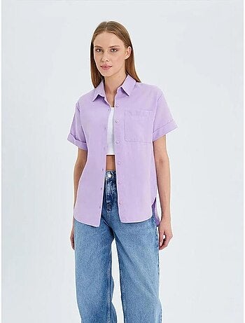 Chemise en popeline coupe slim avec poche mixray